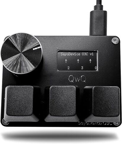 BTXETUEL SayoDevice O3C OSU Keyboard Rapid Trigger Hall Switches Magnetic Linear Switches Keyboard with Knob and Screen,Copy Paste,Shotcut,Macro Hotswap Mini Keypad.… (with OSU keycaps-Black) in Saudi Arabia