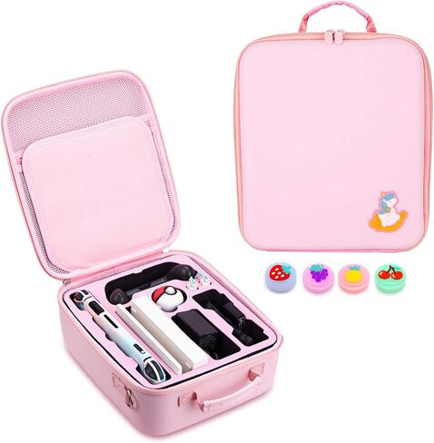 حقيبة حمل Acylulu Cute Cat Paw متوافقة مع Nintendo Switch - فتحة بطاقة ألعاب 21 وحزام كتف قابل للإزالة - حقيبة تخزين صلبة محمولة لوحدة التحكم وملحقات وحدة التحكم in Saudi Arabia