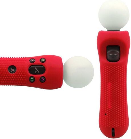 (حمراء) قطعتان من الغطاء المطاطي والسيليكون المضاد للانزلاق لجهاز بلاي ستيشن 4 VR موف in Kuwait