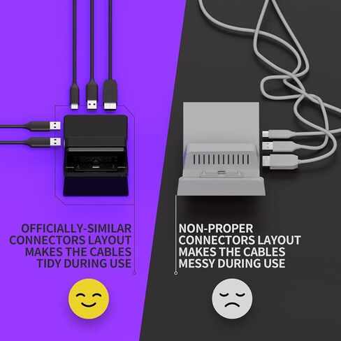 مجموعة أدوات AiryDocky DIY من eXtremeRate، حافظة بديلة سوداء لقاعدة Nintendo Switch Dock، غطاء قاعدة تثبيت صغير محمول معاد تصميمه لجهاز Nintendo Switch OLED - الأصداف فقط، رقاقة قاعدة الإرساء ولوحة الدائرة غير متضمنة in Saudi Arabia
