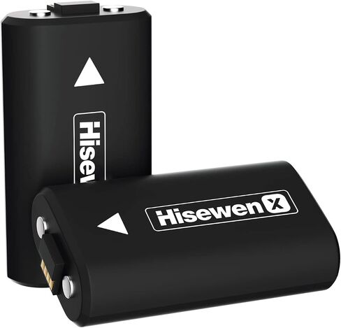 Hisewen Rechargeable Controller Battery Pack for Xbox Series X|S/Xbox One/Xbox One X/Xbox One S/Xbox One Elite Wireless Controller, 2Pack 1400mAh Ni-MH Replacement Battery in Saudi Arabia