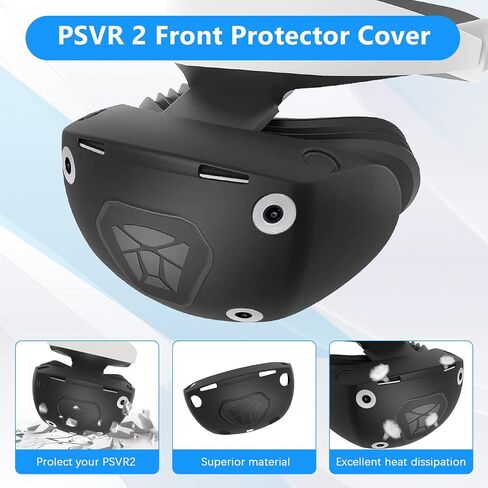 لملحقات PS VR2، غطاء حماية لجهاز PSVR 2، يشمل غطاء سماعة رأس PlayStation VR 2 ووسادات سيليكون لوحدة التحكم وغطاء غبار للعدسة و2 مقابض إبهام لوحدة التحكم، مقاومة للعرق وقابلة للغسل in Saudi Arabia