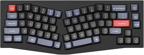 Keychron Q8 Alice 65% Layout Gasket Hot Swappable Custom Mechanical Keyboard, QMK Programmable, RGB Backlit Type-C Wired Aluminum Ergonomic Keyboard for Mac Windows, Gateron G Pro Red Switch in Saudi Arabia