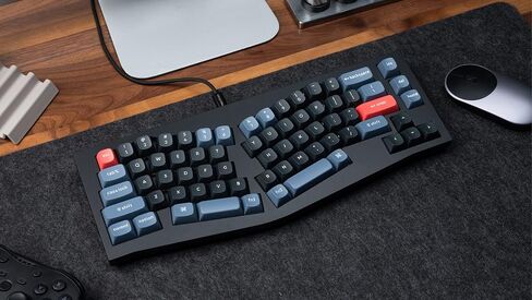 Keychron Q8 Alice 65% Layout Gasket Hot Swappable Custom Mechanical Keyboard, QMK Programmable, RGB Backlit Type-C Wired Aluminum Ergonomic Keyboard for Mac Windows, Gateron G Pro Red Switch in Saudi Arabia