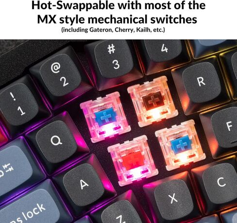 Keychron Q8 Alice 65% Layout Gasket Hot Swappable Custom Mechanical Keyboard, QMK Programmable, RGB Backlit Type-C Wired Aluminum Ergonomic Keyboard for Mac Windows, Gateron G Pro Red Switch in Saudi Arabia