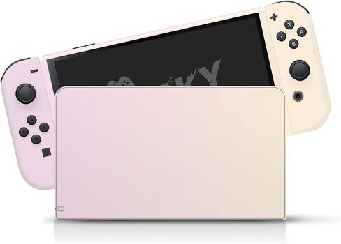 Tacky Design Classic Solid Color Purple Skin Compatible with Nintendo Switch OLED Skin - Vinyl 3M Nintendo Switch OLED Stickers Set - Cute Switch OLED Skin for Console, Dock, Joy Con- Decal Full Wrap in Saudi Arabia