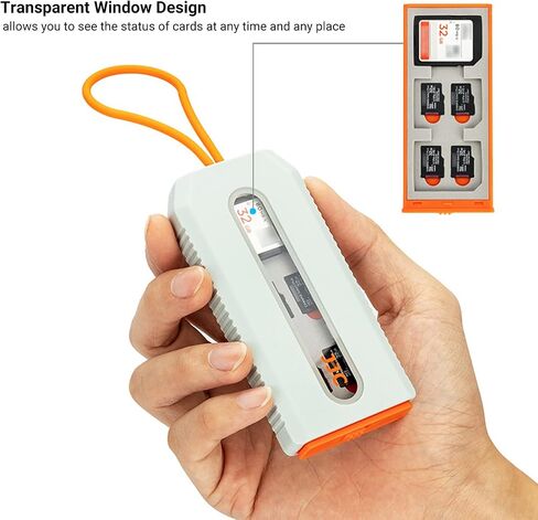 Memory Card Case for 6 CFexpress Type A Cards and 12 Micro SD Cards, Pop-up and Transparent Window Design, Micro SDHC/Micro SDXC/TF Card Holder, Micro SD and CFexpress Type-A Card Organizer in Kuwait