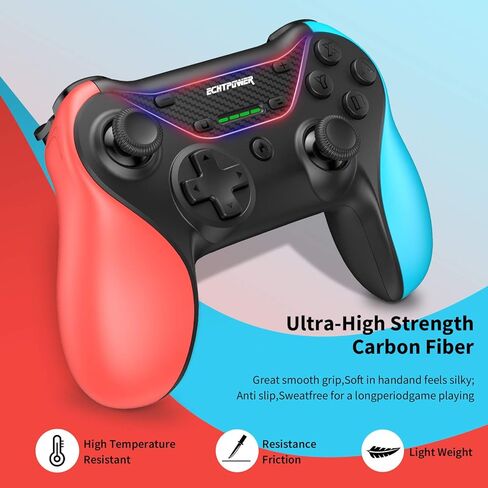 ALIENGT 【ترقية 】 وحدة تحكم لاسلكية احترافية متوافقة مع Switch/Switch Lite، عصا التحكم في لوحة الألعاب عن بعد، وحدة تحكم لاسلكية لوحدة تحكم Switch مع وظيفة Turbo/6 محاور جيروسكوبية/Amibo/الاستيقاظ/لقطة الشاشة in Kuwait