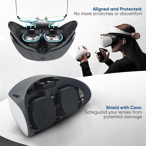 فاصل نظارات KOEBSHPE لـ PSVR2، غطاء عدسة لـ PSVR2، ملحقات لـ PSVR2 بما في ذلك حلقات فاصل النظارات المضادة للخدش وأغطية غطاء حماية العدسة من السيليكون لـ PSVR2 in Kuwait