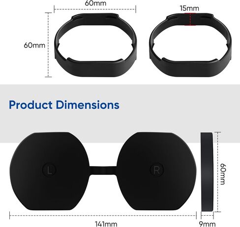 فاصل نظارات KOEBSHPE لـ PSVR2، غطاء عدسة لـ PSVR2، ملحقات لـ PSVR2 بما في ذلك حلقات فاصل النظارات المضادة للخدش وأغطية غطاء حماية العدسة من السيليكون لـ PSVR2 in Kuwait