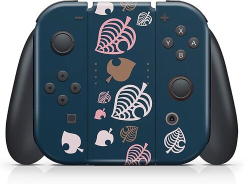 Tacky design Leaves Skin Compatible with Nintendo Switch, Vinyl 3m Sticker Pastel Blue Switch, Full wrap Cover in Saudi Arabia