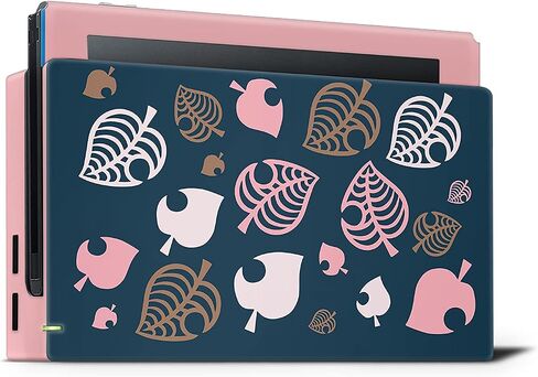 Tacky design Leaves Skin Compatible with Nintendo Switch, Vinyl 3m Sticker Pastel Blue Switch, Full wrap Cover in Saudi Arabia