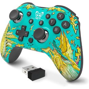 وحدة تحكم ألعاب لاسلكية SOUND FOX لجهاز Nintendo Switch//Lite/PC، لوحة ألعاب لاسلكية احترافية مع تصميم غطاء مغناطيسي يدعم الاهتزاز/Turbo/Macro/360 درجة للتحكم في الحركة/وظيفة التنبيه/لقطة الشاشة in Kuwait