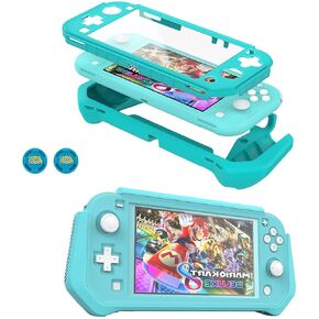 Protective Case for Nintendo Switch Lite, Switch Lite Case with Detachable Screen Protector Cover + Hand Grip Case Compatible with Nintendo Switch Lite 2019, Black in Kuwait