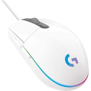 ماوس ألعاب Logitech G203 Lightsync مع إضاءة RGB قابلة للتخصيص، 6 أزرار قابلة للبرمجة، مستشعر درجة الألعاب، تتبع 8 كيلو نقطة في البوصة، خفيف الوزن (أبيض) (متجدد) in Kuwait