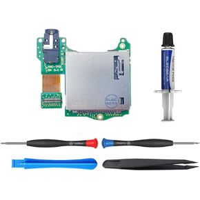 بديل قارئ بطاقة الألعاب ElecGear لجهاز Nintendo Switch HAC-001، فتحة محول بطاقة اللعبة وحدة PCB مع مقبس سماعة الرأس، مجموعة أدوات إصلاح متضمنة in Kuwait