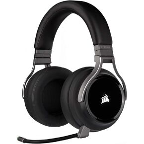 سماعة الألعاب اللاسلكية Corsair Virtuoso RGB - صوت محيطي عالي الدقة 7.1 - أغطية أذن من إسفنج الذاكرة - عمر بطارية يصل إلى 20 ساعة - كربون (متجدد) in Kuwait
