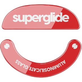 Superglide - أسرع وأنعم أقدام ماوس/زلاجات مصنوعة من زجاج فائق القوة لا تشوبه شائبة ونعل فائق السرعة وسلس ومتين لماوس الألعاب اللاسلكي Pulsar X2 وX2 Mini (أحمر) in Kuwait