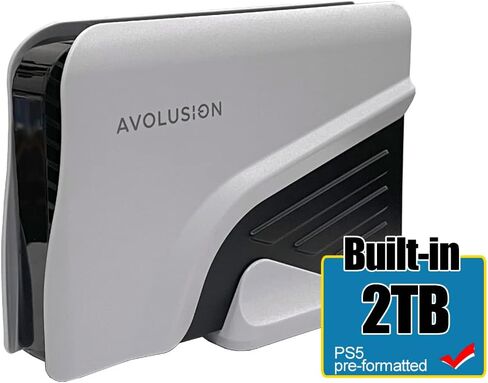 Avolusion PRO-Z Series 2TB USB 3.0 External Gaming Hard Drive for PS5 Game Console (White) - 2 Year Warranty in Saudi Arabia
