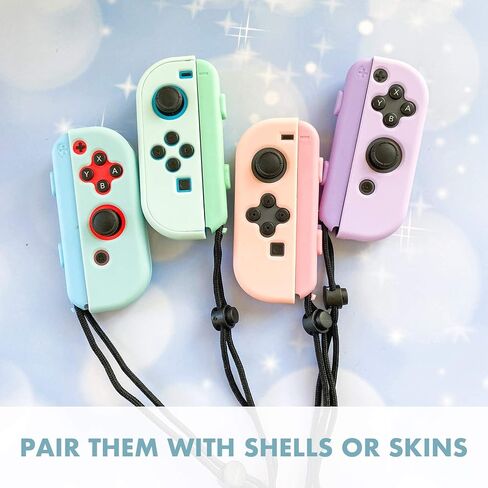 BelugaDesign Pastel Joy-Con Straps Pair | Switch Controller Wrist Accessory Compatible with Nintendo Switch Standard OLED Joycons (White) in Saudi Arabia