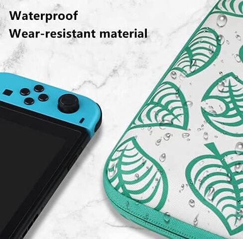 BTMETER Carrying Case for Nintendo Switch, New Leaf Crossing Travel Portable Storage Bag for NS Console and Accessories, with Screen Protectors & 4 Pcs Thumb Grips Caps & Hand Strap in Saudi Arabia