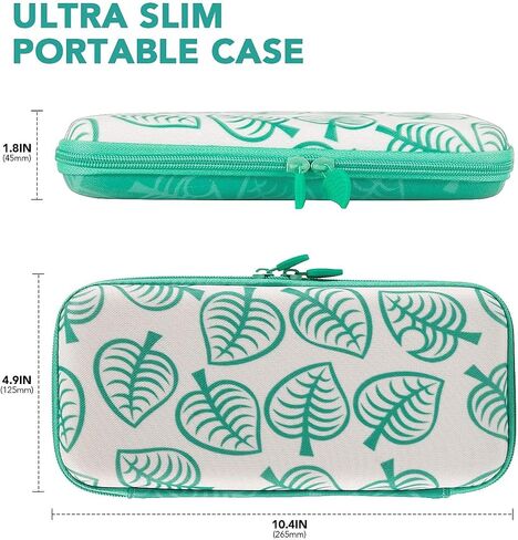 BTMETER Carrying Case for Nintendo Switch, New Leaf Crossing Travel Portable Storage Bag for NS Console and Accessories, with Screen Protectors & 4 Pcs Thumb Grips Caps & Hand Strap in Saudi Arabia