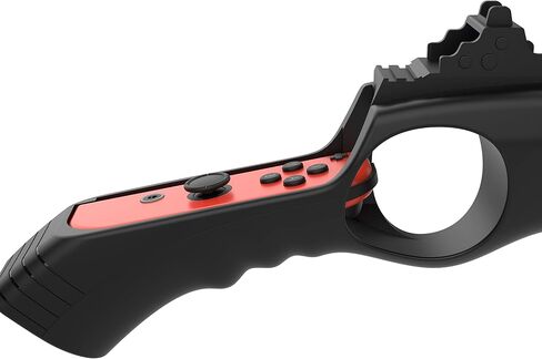GH Joy con Gun Controller for Nintendo Switch (OLED) Shooting Games, Resident Evil, Cabela's, Sniper Elite, Doom, Hunting Simulator, Wolfenstein, Payday, Joycon Gun Grip Black in Kuwait