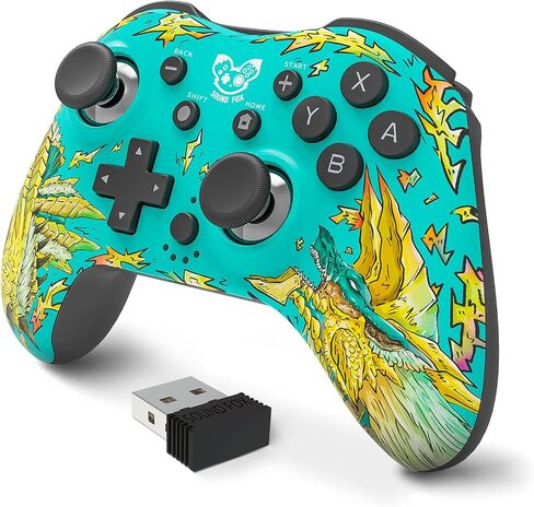 وحدة تحكم ألعاب لاسلكية SOUND FOX لجهاز Nintendo Switch//Lite/PC، لوحة ألعاب لاسلكية احترافية مع تصميم غطاء مغناطيسي يدعم الاهتزاز/Turbo/Macro/360 درجة للتحكم في الحركة/وظيفة التنبيه/لقطة الشاشة in Kuwait