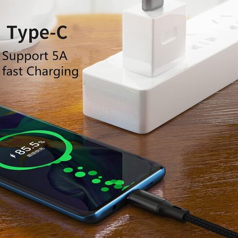 Xmipbs 3 in 1 Multiple Charging Cable 5A Dast Charging 4FT Nylon Braided USB Charger Cord with Type-C Male Plug for DJI Avata/FPV/Mini 2/Mini 3 pro/Air 2s/Mavic 3 Controller/Phone Black in Saudi Arabia