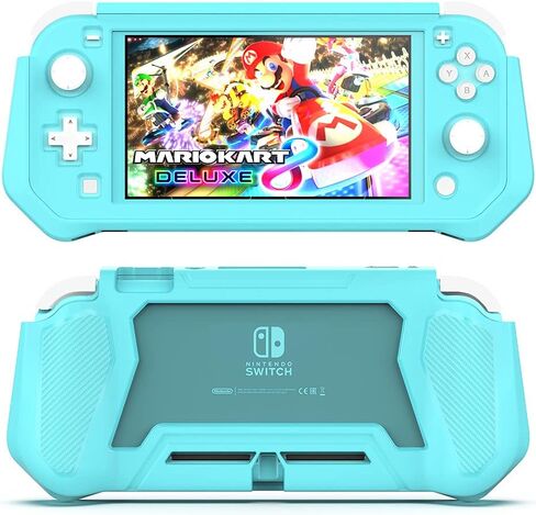 Protective Case for Nintendo Switch Lite, Switch Lite Case with Detachable Screen Protector Cover + Hand Grip Case Compatible with Nintendo Switch Lite 2019, Black in Kuwait