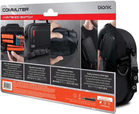 حقيبة لمس معززة من بيونيك BNK-9030 لجهاز نينتندو سويتش وملحقاته، أسود in Kuwait