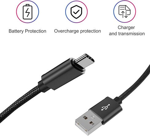 كيبل USB C بطول 10 اقدام من قطعتين مناسب لذراع تحكم بلاي ستيشن 5 وXbox Series X/S، سلك شاحن طاقة من النوع C in Kuwait