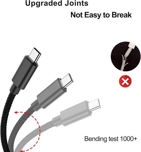 كيبل USB C بطول 10 اقدام من قطعتين مناسب لذراع تحكم بلاي ستيشن 5 وXbox Series X/S، سلك شاحن طاقة من النوع C in Kuwait