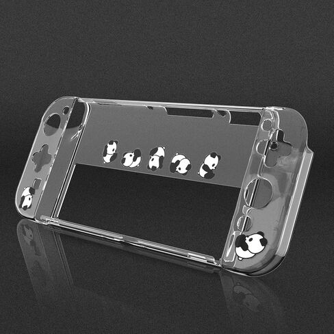  ECHZOVE Switch OLED Protective Case, Clear Cover Case Compatible with Nintendo Switch OLED with Screen Protector and Thumb Grips - Rockets Theme ﻿ in Kuwait