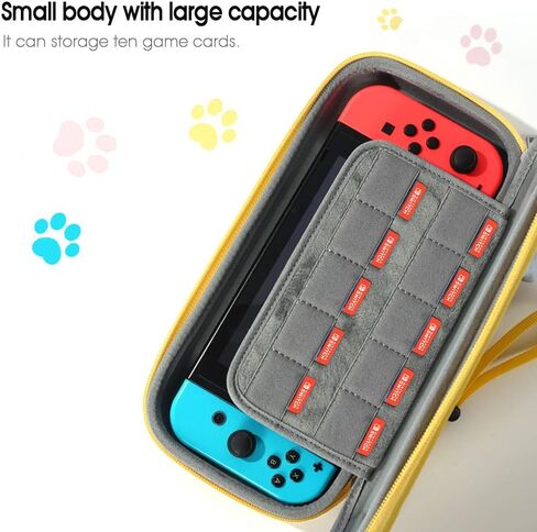 Smatree Hard Shell Carry Case for Nintendo Switch with 10 Game Cartridges, Protective Storage Case for Travel（Black） in Saudi Arabia