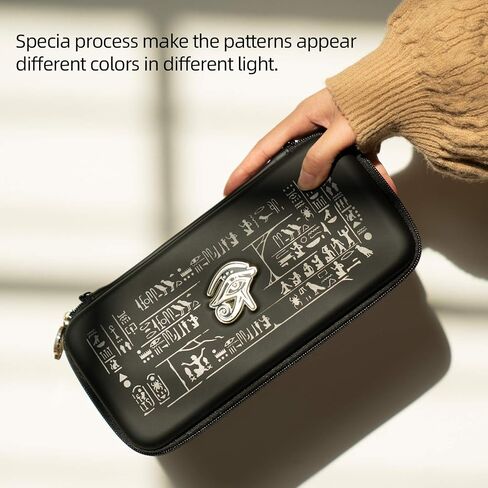 Geekshare Cute Carrying Case Compatible with Nintendo Switch/Switch OLED - Portable Hardshell Slim Travel Carrying Case fit Switch Console & Game Accessories - A Wrist Strap (Land of Mystery) in Saudi Arabia