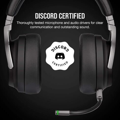 سماعة الألعاب اللاسلكية Corsair Virtuoso RGB - صوت محيطي عالي الدقة 7.1 - أغطية أذن من إسفنج الذاكرة - عمر بطارية يصل إلى 20 ساعة - كربون (متجدد) in Kuwait