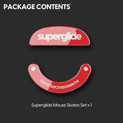 Superglide - أسرع وأنعم أقدام ماوس/زلاجات مصنوعة من زجاج فائق القوة لا تشوبه شائبة ونعل فائق السرعة وسلس ومتين لماوس الألعاب اللاسلكي Pulsar X2 وX2 Mini (أحمر) in Kuwait
