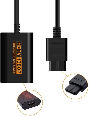 كابل محول Junsi N64 إلى HDMI SFC/NGC إلى HDMI 1080P، محولات صوت فيديو عالية الدقة تدعم PAL NTSC متوافقة مع وحدة تحكم نينتندو 64/SNES/SFC/NGC، HDTV in Kuwait