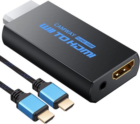 CAMWAY Wii to HDMI,Wii to HDMI Converter, 3.5mm Audio Converter Adapter for Wii,Wii Signal to 720p/1080p Video Converter Adaptor HD HDTV with HDMI Cable Support NTSC 480i 480p PAL 576i in Saudi Arabia