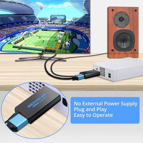 CAMWAY Wii to HDMI,Wii to HDMI Converter, 3.5mm Audio Converter Adapter for Wii,Wii Signal to 720p/1080p Video Converter Adaptor HD HDTV with HDMI Cable Support NTSC 480i 480p PAL 576i in Saudi Arabia