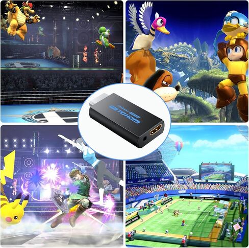 CAMWAY Wii to HDMI,Wii to HDMI Converter, 3.5mm Audio Converter Adapter for Wii,Wii Signal to 720p/1080p Video Converter Adaptor HD HDTV with HDMI Cable Support NTSC 480i 480p PAL 576i in Saudi Arabia