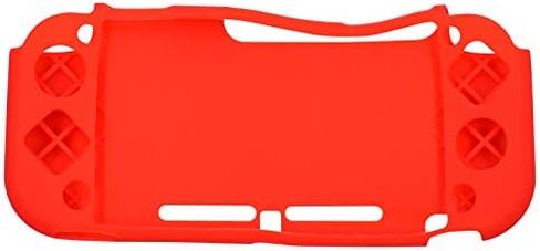 Soft Protective Silicon Case Shell Handle Grip Cover Skin for Nintend Switch Lite NS Mini Console - Red in Saudi Arabia