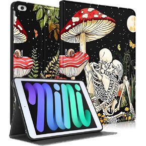 for Apple iPad Mini 5/4/3/2/1 Case, for iPad Mini 5th/4th/3rd/2nd/1st Generation Case Kids Cute Butterfly Folio Women Girls Girly Teen Black Aesthetic Design Cover for iPad Mini 7.9 Inch Case