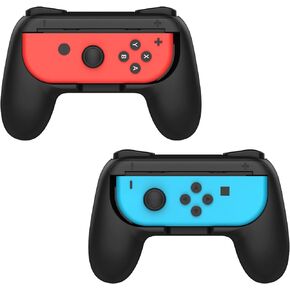 MoKo Grip for Nintendo Switch OLED Model Joycon & Switch Joy-Con, [2-Pack] Ergonomic Hand Grip Controller Handle Kit Compatible with Nintendo Switch/Switch OLED 2021 Joy Cons Controllers, Black