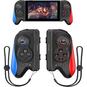 Boconna Wireless Switch Joycon، Joy Cons for Switch Sport، Joycons Pad Pro لدعم التبديل Turbo، الاستيقاظ و 6 محاور، بديل لـ Switch Joy con مع أشرطة المعصم (أسود) in Kuwait