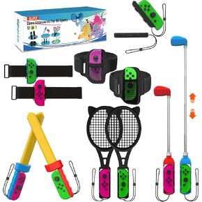Switch Sports Accessories Bundle-SLLFLY 12 in 1 Nintendo Switch Sports Kit Compatible with Switch/Switch OLED Nintedo Sports Games in Kuwait