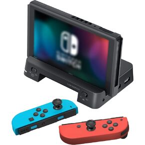 [2022 New Version] HomeSpot TV Dock with Ethernet for Nintendo Switch Multiport Docking Station with 4K/ 1080P HDMI, RJ45 Network LAN, PD Charging, 4 USB A, 3.5mm/ Type C Audio & Adjustable Stand