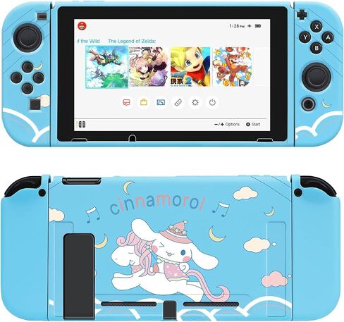 حافظة واقية ناعمة من JINGDU متوافقة مع وحدة التحكم Switch وJoy-Cons، رفيعة ونحيفة وخفيفة، يمكن إدخال المفتاح في قاعدة الشحن مع الغلاف، مناسبة فقط للتبديل (ليس لطراز OLED)، كلب، أزرق in Kuwait