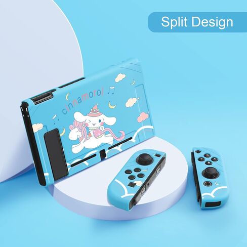 حافظة واقية ناعمة من JINGDU متوافقة مع وحدة التحكم Switch وJoy-Cons، رفيعة ونحيفة وخفيفة، يمكن إدخال المفتاح في قاعدة الشحن مع الغلاف، مناسبة فقط للتبديل (ليس لطراز OLED)، كلب، أزرق in Kuwait